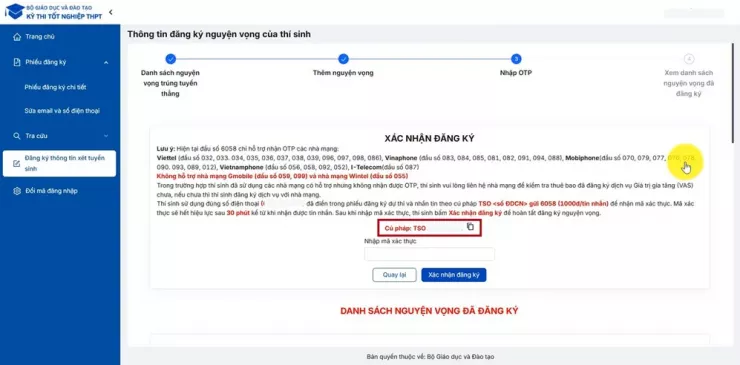 6 bước thí sinh phải làm khi đăng ký nguyện vọng xét tuyển đại học - 7