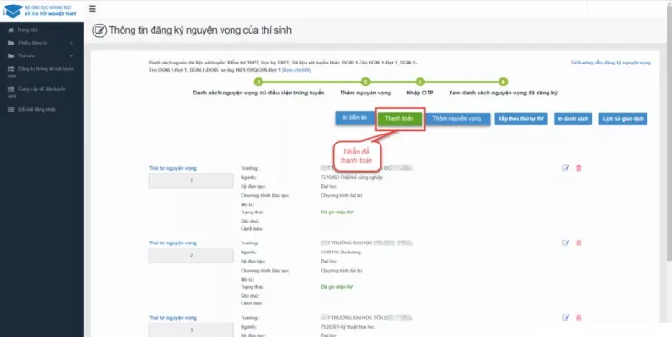 6 bước thí sinh phải làm khi đăng ký nguyện vọng xét tuyển đại học - 8